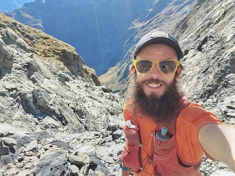 selfie towards top of Gunsight pass