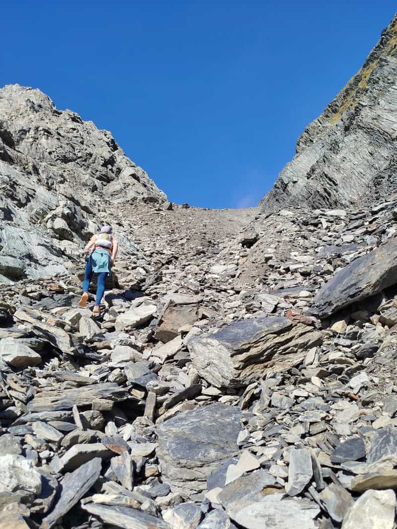 the final section up Gunsight pass