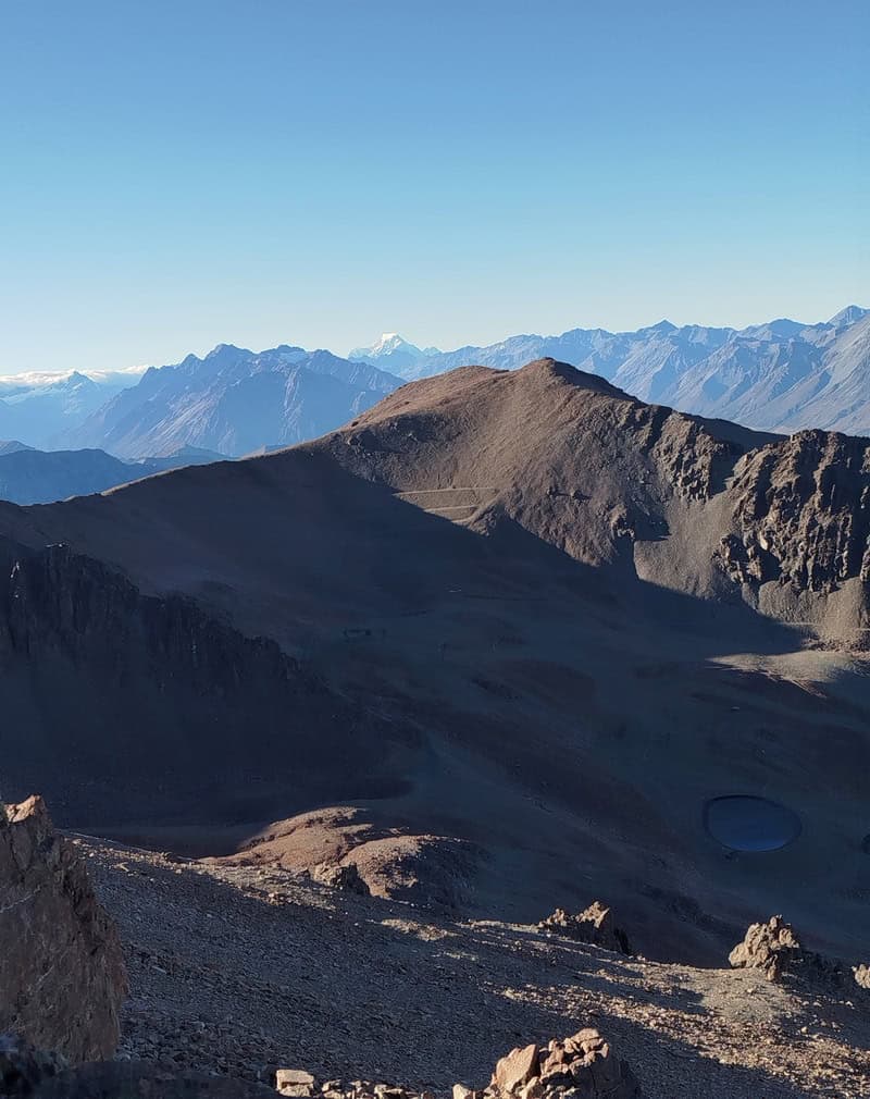 view of ohau ski Field and aoraki mount Cook in the distance