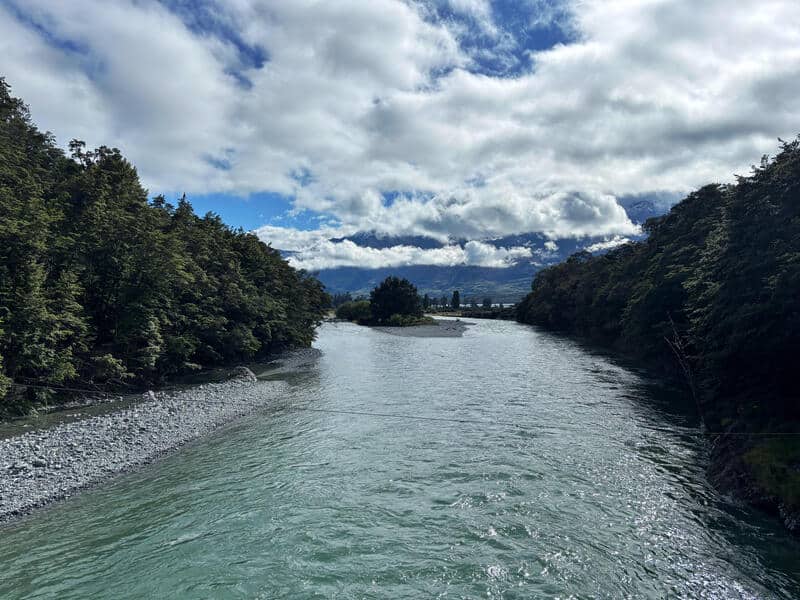 from the stock bridge on lake rere track