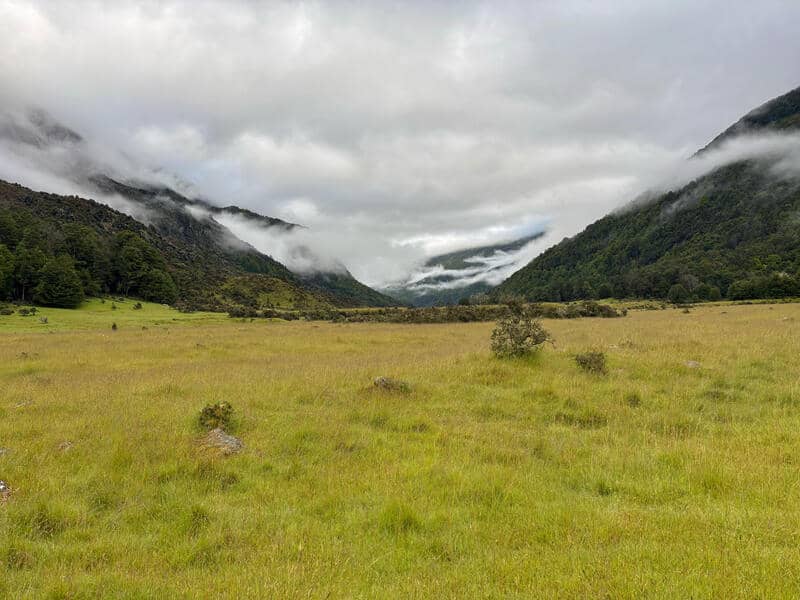 open valley on lake rere track