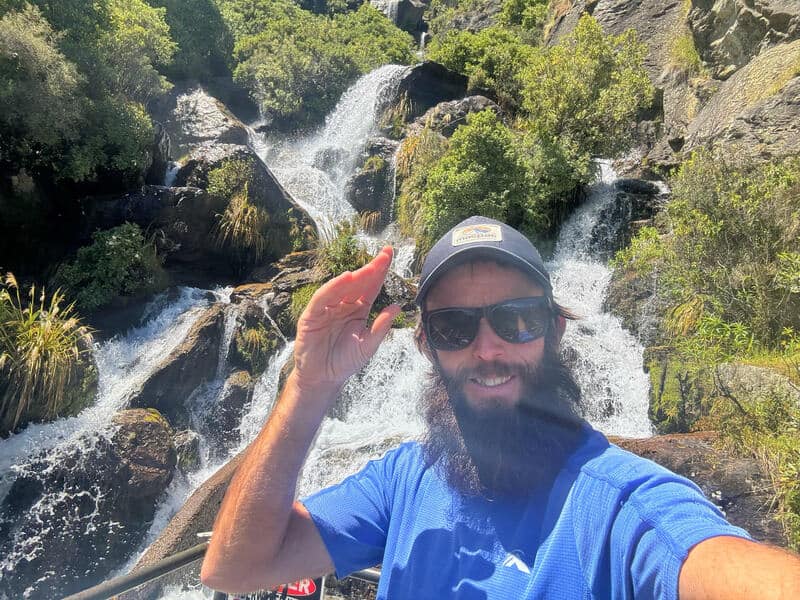 waterfall selfie