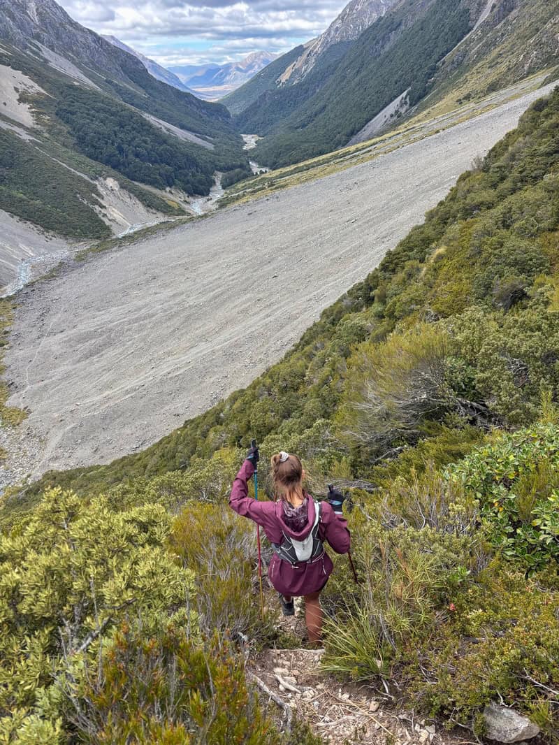 descending the trail