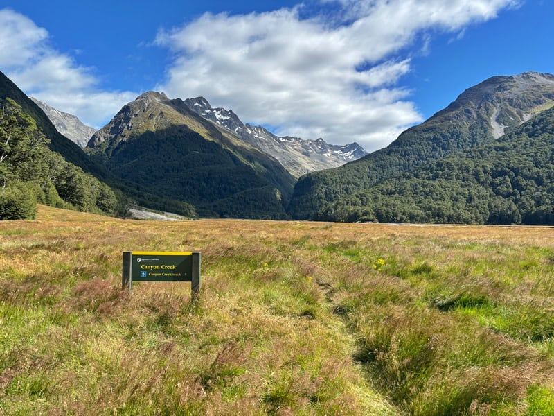 canyon creek track turnoff