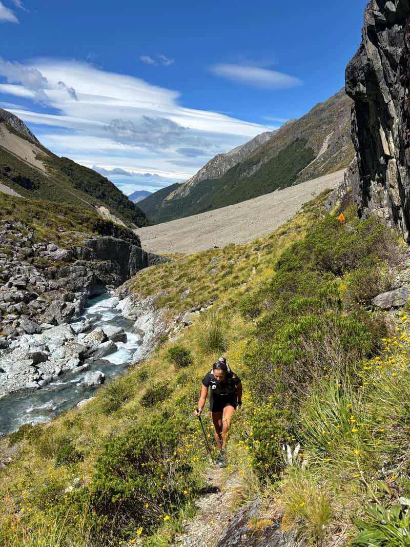 climbing above canyon creek