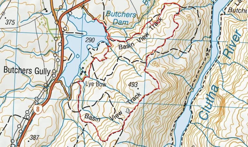 Basin view track map