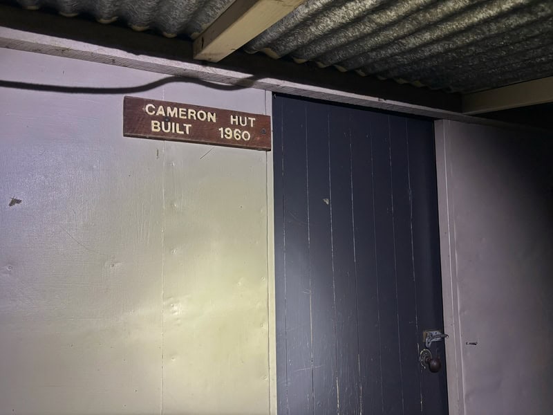 Cameron Hut built in 1960, located in Otago, New Zealand.