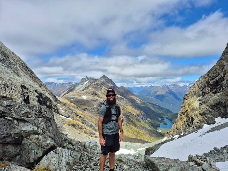 standing on the top of emily pass