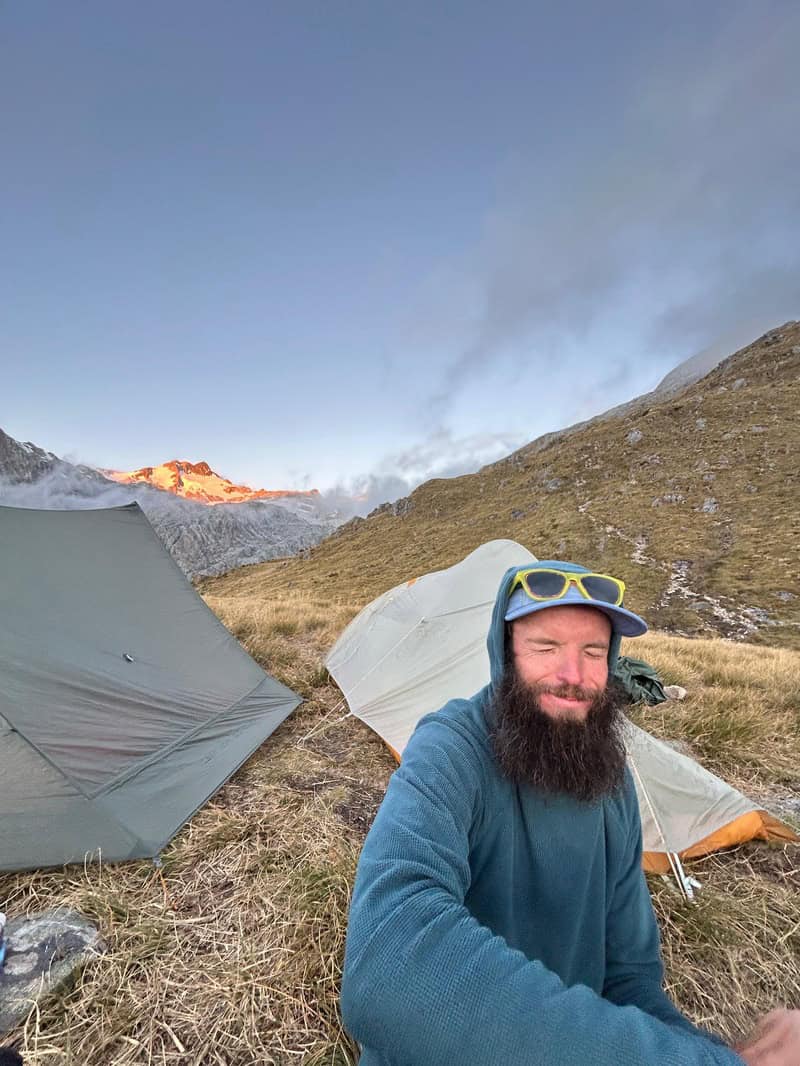 wearing the zorali air-grid fleece