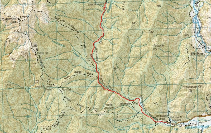 atitwhakatu-hut-track-map