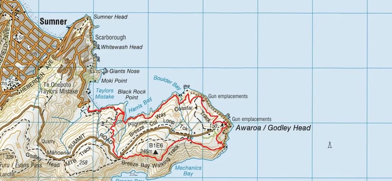 godley head walk map